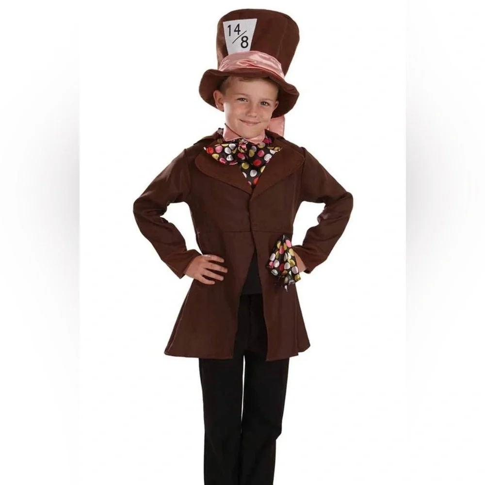 Madhatter Kids Brown Costume Coat with Colorful Accents
